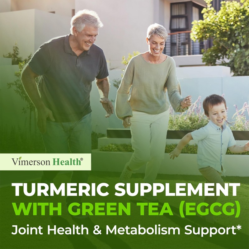 Turmeric Curcumin Supplement with Green Tea Extract (ECGC) & Vitamin