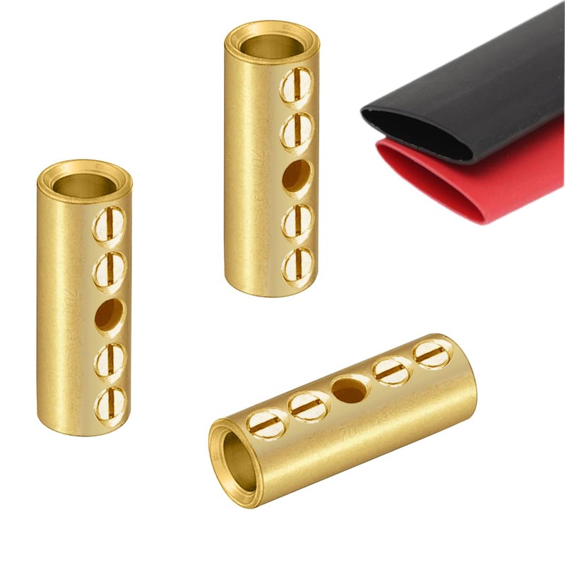 6 Gauge Wire Butt Connectors 6 PCS Brass Mechanical Butt