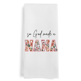 GWFSJYU Nana Gifts Kitchen Towels, Baby Announcement Gift, Gifts for Grandmas, Nonna Gift for Grandma Mothers Day, A Nana Drying Cloth Hand Towels Tea Towels for Bathroom Kitchen, 16×24 Inches