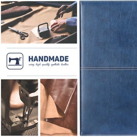 Toplive Padfolio Clipboard Folder, Conference Folder Executive Business Padfolio with Document Sleeve, Letter/A4 Size Clipboard, Business Card Holders, Blue