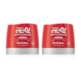 Brylcreem Original Light Gloss Hold Men's Hair Styling Cream Red 150ml (Pack of 2)