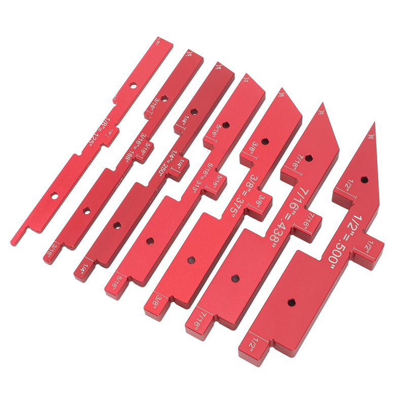 Router Table Setup Bars 7pcs Aluminum Setup Blocks Height Gauge