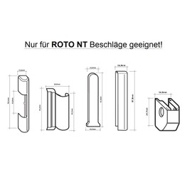 10 Pcs Roto NT PVC Window and PVC Plastic Door Cover Caps Complete Set White - Caps Only for NT Fittings Suitable for Concealing Wing Hinges and Protection Against Dirt