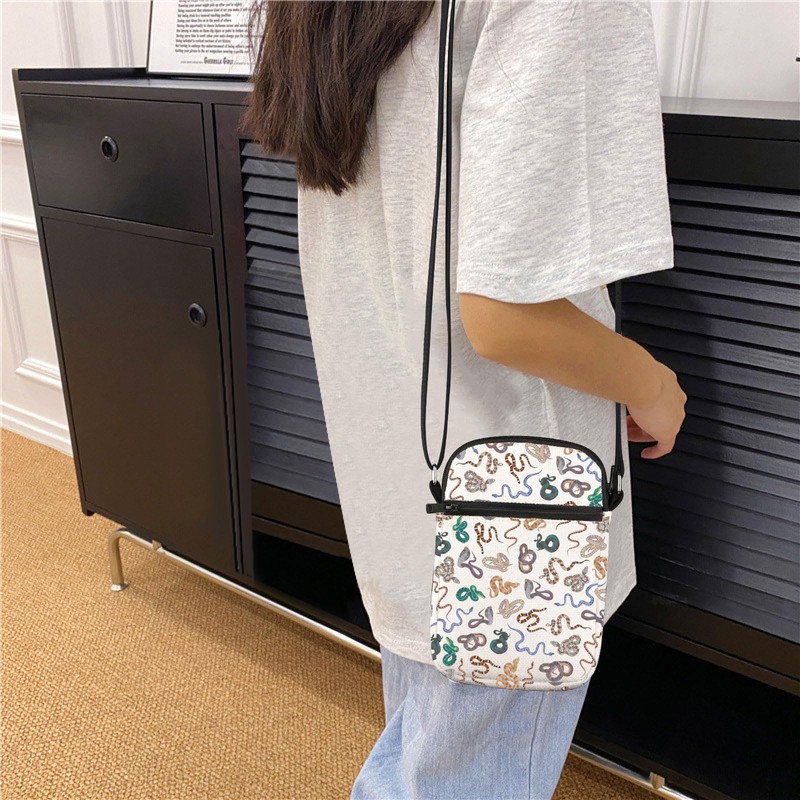 HOLLP Keep Calm Just A Snake Crossbody Bag Reptile Animal