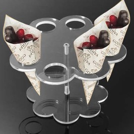 LUOEM 8 Holes Acrylic Ice Cream Cone Storage Stand