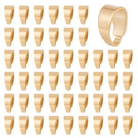 CRAFTYMELODY 100 Stück Snap On Bail 24K Vergoldet Messing Pinch Bail Haken Clip Verschluss Perle Anhänger Verbinder Baumeln Charm Schmuck Finden