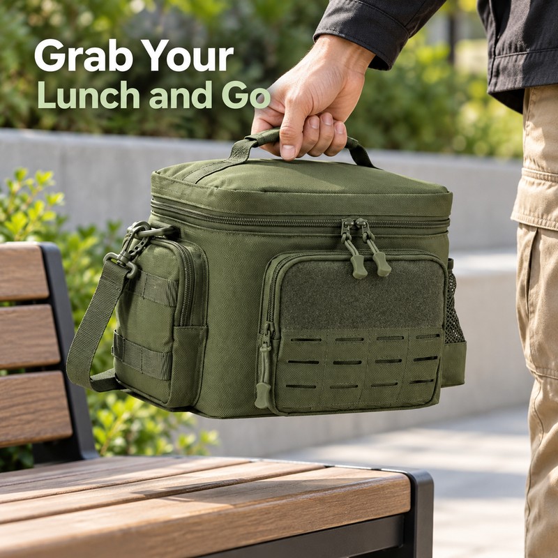 Tactical Insulated Lunch Bag for Work and Camping – 13L