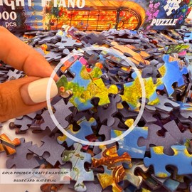 HUADADA Jigsaw Puzzles for Adults 1000 Challenge High Difficulty 1000 Piece Jigsaw Puzzles for Adults-Gold Powder Craftsmanship-Birthday Gifts for Women Man