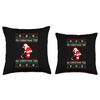Funny Golfing Christmas Tree Christmas Golf Ball Golfer Throw Pillow