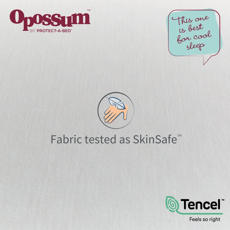 Opossum by Protect-A-Bed Tencel Jersey Waterproof Pillow Protector, Standard Size