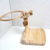 Eddie Koubou Embroidery Hoop Stand [C Model] (Wooden Handle Attached,