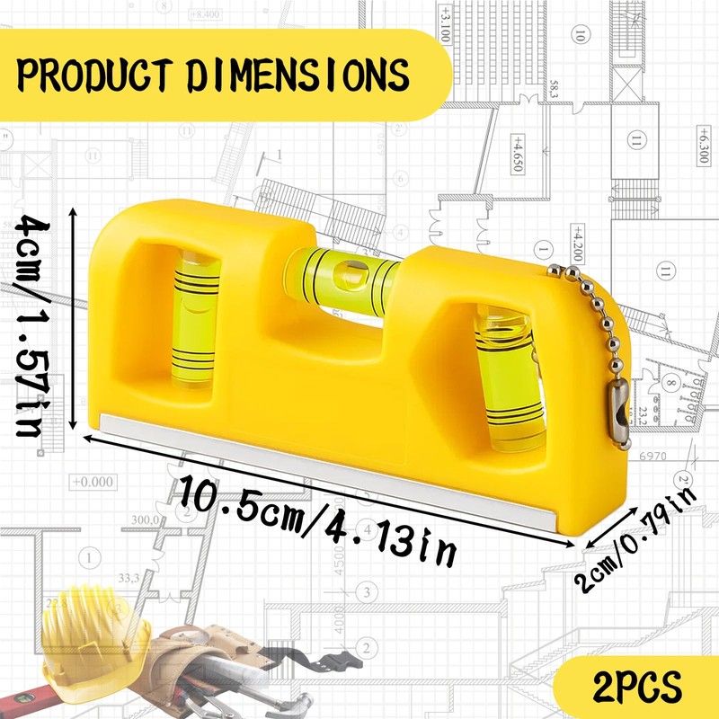 Mini Spirit Level, 2 Pack Magnetic Spirit Level, Compact 10.5