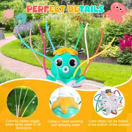 Lekwaiin Wasserspielzeug für Kinder ab 3 4 5 6 7 8 Jahre Junge Mädchen, Oktopus wassersprinkler Wasserspiel Sprinkler für Kinder Outdoor Garten Spiele Gartenspielzeug