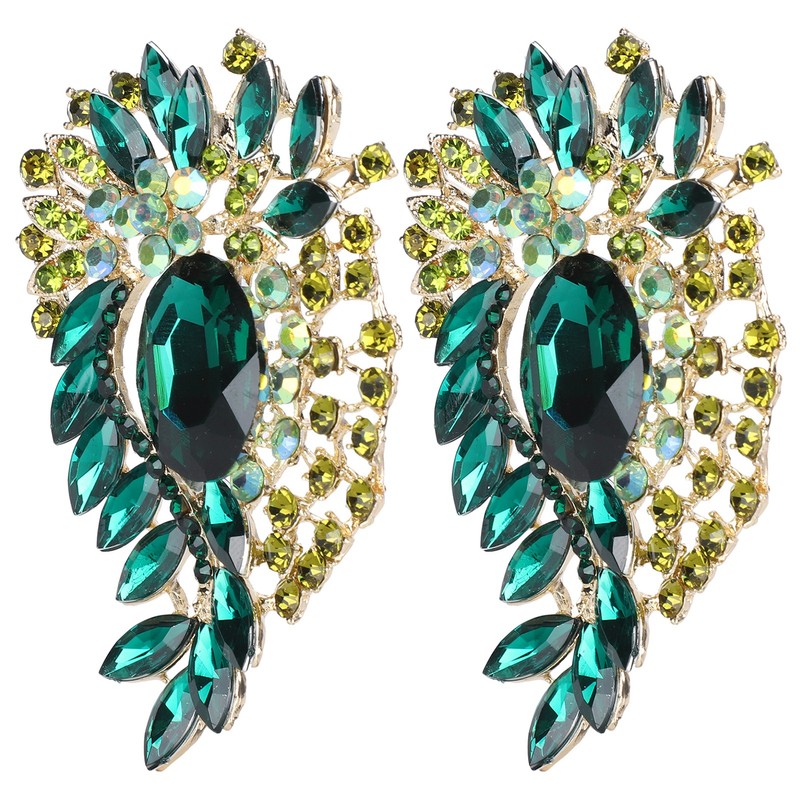2Pcs Corsage Brooch Fashion Retro Exquisite Alloy Pins Applique Clothing