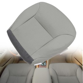 NLQR Front Driver and Passenger Side Bottom Replacement Perforated Seat Covers Gray Microfiber Leather Compatible with Lexus ES300 2002-2003 Compatible with Lexus ES330 2004-2006