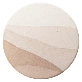 AND NEE (&NE) WAGARA NIJIMI Watercolor Light Pink Ceramic Diatomaceous Earth Coaster, 3.8 inches (9.7 cm) Diameter x 0.2 inches (0.6 cm) Thickness, 1 Piece, Water Absorbent Coaster, Made in Japan