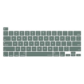 MOSISO Keyboard Cover Compatible with MacBook Pro 13 inch M2 2022, 2021 2020 M1 A2338 A2289 A2251 & Compatible with MacBook Pro 16 inch 2020 2019 A2141 Touch ID,Protective Silicone Skin,Midnight Green