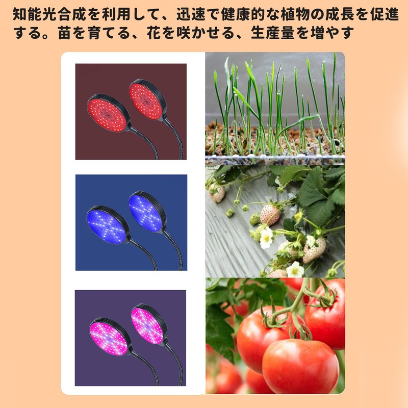 PAVIKE Plant Growing Light, 15 W, LED Plant Growing Light,