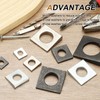 PATIKIL 10pcs Beveled Square Washers, M8x18mm Square Beveled Washers Bearing