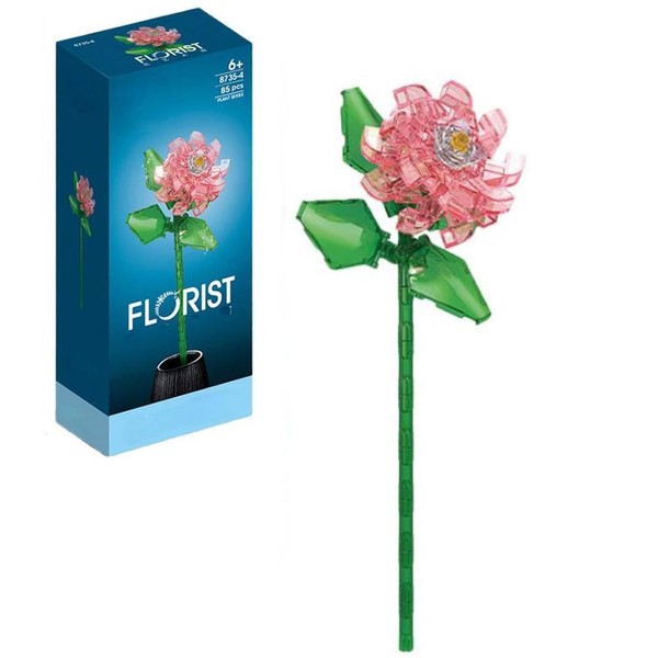 YICHENZHAOXING Mini Bricks Artificial Flower Bouquet Building Sets，DIY Simulation Plant