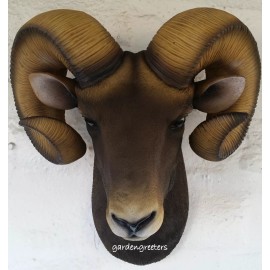 GARDENGREETERS RAM HEAD WALL MOUNT BIGHORN
