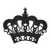 Crown Black Princess Iron-On or Sew On Patch for Clothes