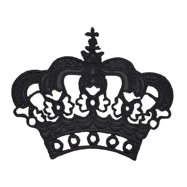 Crown Black Princess Iron-On or Sew On Patch for Clothes