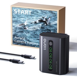 llano 2600mAh Aurora NP-FZ100 Battery - Fully Decoded for Sony Camera A7III A7IV A6700 FX3 FX30 A9 A7C A7CII A7RV A7RIII A6600 ZV-E1 ZV-E10II A1,Finger-Tap LED Display,USB-C Fast Rechargeable (1 Pack)