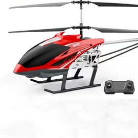 YUEQISM Red Large Fall Resistant Rc Helicopter 3.5 Channels Remote Control Helicopter Toys Gift with LED Light Night