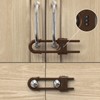 4 PACK Child Proof Sliding Cabinet Door Code Locks Baby
