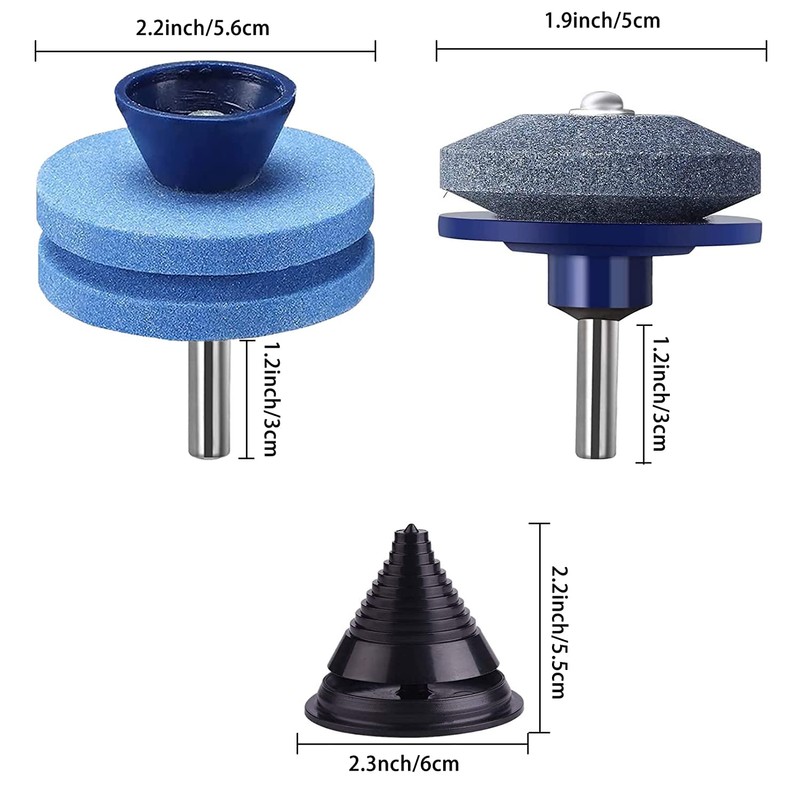 IRmm 4PCS Lawn Mower Blade Sharpener, Lawnmower Blade Sharpener for