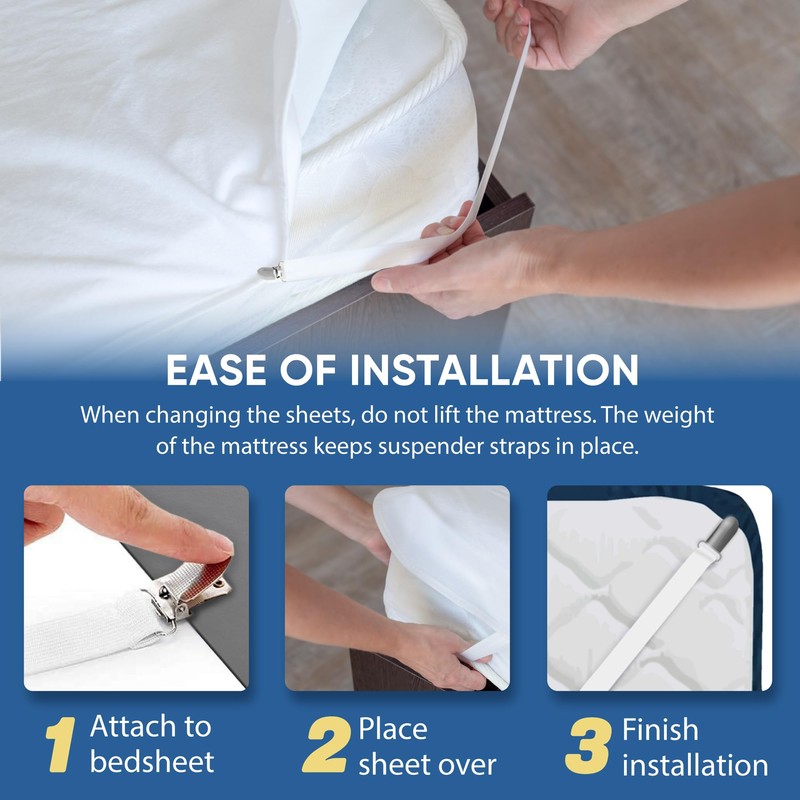 Sheet Suspenders ORIGINAL (gripper, fastener, straps), featured on QVC! Keep