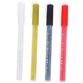 WOONEKY Nail Art Paint Pen Set 4pcs Fine Tip Nail Art Pens Manicure Drawing Diy Tool