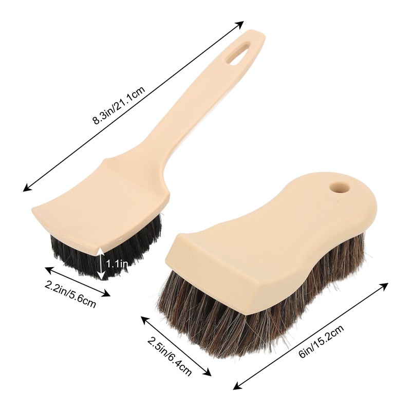 Car Wheel Tire Cleaning Brush Horsehair Interior Exterior for Leather