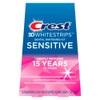 Crest 3D Whitestrips Sensitive At-home Teeth Whitening Kit, 18 Treatments,