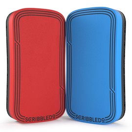 SCRIBBLEDO Magnetic Dry Erase Eraser White Board Eraser for Streak-Free Cleaning for Whiteboard Multi-Pack Dry Erasers for Classroom Office & Home 2 Pack