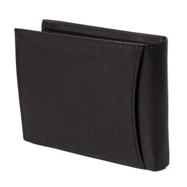 Spaß Kostet Men's Wallet German Biker Skull Leather with Engraving, dark brown