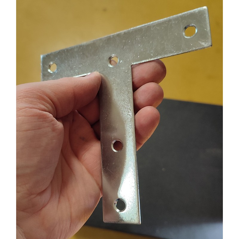 Metal Mending Tee T Plates 5in Braces Corner Bracket Plate