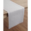 Solino Home Soft Grey Table Runner 132 Inches Long -