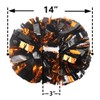 Hooshing 2PCS Black and Orange Pom Poms Cheerleading Metallic Pompoms
