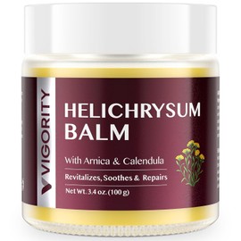 Vigority Helichrysum Balm Soothes & Repairs: Restorative Arnica Cream with Calendula for Fragile, Thin Skin & Bruise-Prone – Moisturizes, Revitalizes & Strengthens Skin Barrier for Adult Seniors 3.4oz
