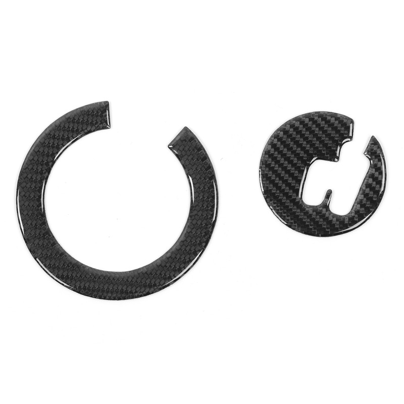 2Pcs Gear Shift Panel Cover Trim Carbon Fiber Fit for