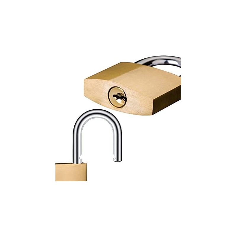 Lamondre 4 Padlocks 32mm Padlock, Small Padlock with Keys, Mini