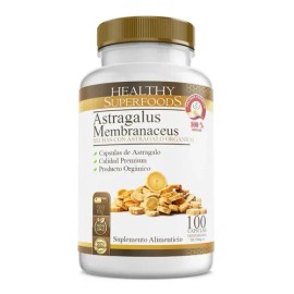 Healthy Superfoods - Astragalo (Astragalus membranaceus) - Puro Premium - 100 Capsulas - 500mg - Sabor Natural