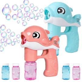 Bubble Gun, Pack of 2 Bubble Machine for Children, Bubble Machine, Bubble Gun with Bubble Solution, Bubble Gun for Children, Outdoor Party, Summer Party