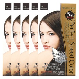 Bellish Perfect Speed ​​Color Cream Speed ​​Hair Dye 5 Minutes (No. 2 Dark Brown) 5 pcs. / 벨리쉬 퍼펙트 스피드 칼라크림스피드 염모제 5분 (2호 진한갈색) 5개