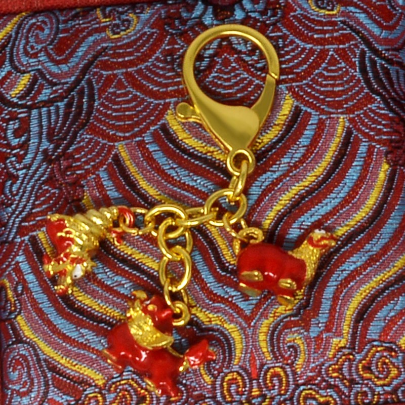 Feng Shui Three Harmony Animal Keychain Harmony Balance Amulet Good