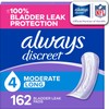 Always Discreet Adult Incontinence Pads for Women, Moderate Absorbency, Long