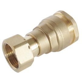 SOMATHERM Brass Fittings for Polyethylene Tube - Brass Fittings, ACS Standards, Polyethylene Diameter 20 Female Swivel Nut 3/4 inch