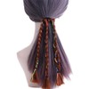 2PCS Colorful Braid Ponytail Extension Hair Tie, Natural Soft Synthetic